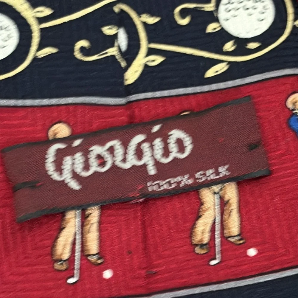Vintage‎ Giorgio 100% Silk Golfer Swing Tie